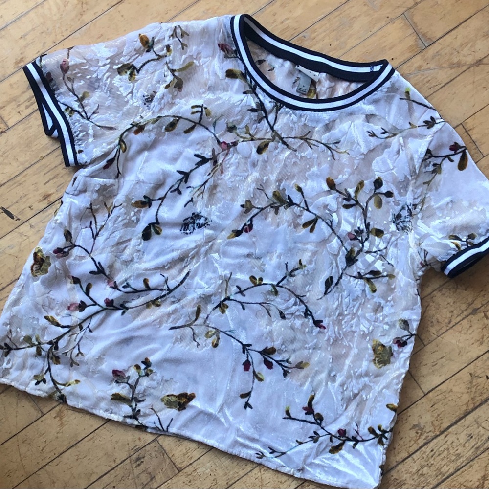 A New Day velvet burnout top size L